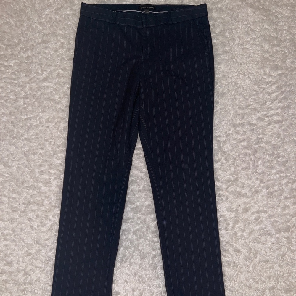Banana Republic Ryan Navy Pinstripe Dress Pants